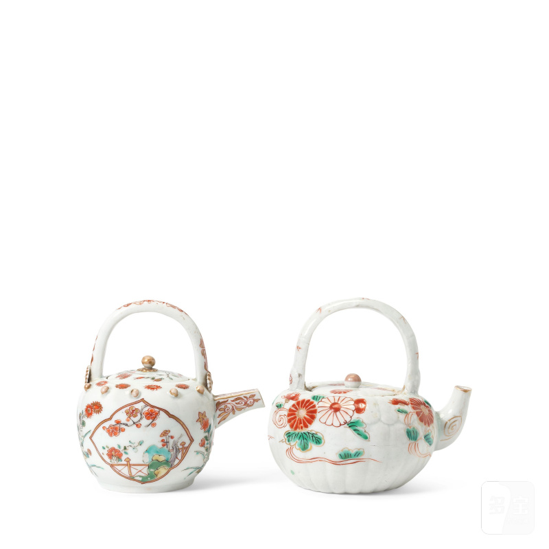 江戶時代 十七世紀晚期/十八世紀早期 伊萬里壺兩件 | TWO IMARI TEAPOTS AND COVERS - 图5